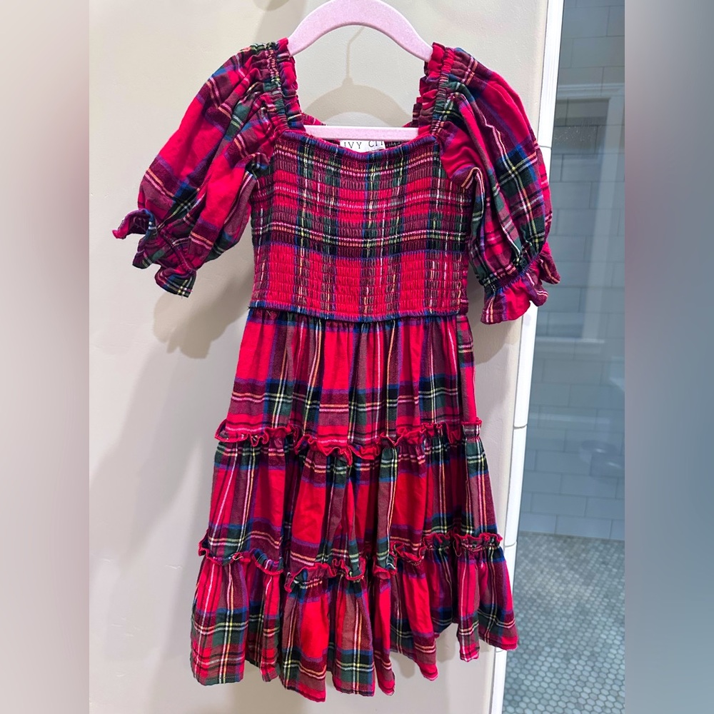 Ivy City Co Holiday Tartan Dress Girls size 4/5T